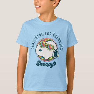 T-shirt cacahuètes Snoopy Rainbow Heart Lunettes de sole
