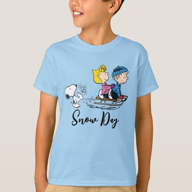 T-shirt cacahuètes | Snoopy, Sally & Linus Sled (Devant)
