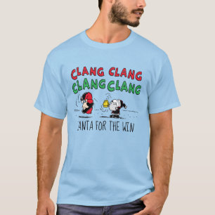 T-shirt cacahuètes Snoopy Santa Claus & Lucy