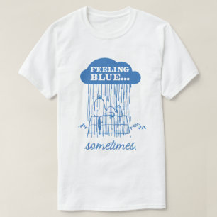 T-shirt cacahuètes   Snoopy Sentiment Bleu Est OK Aussi