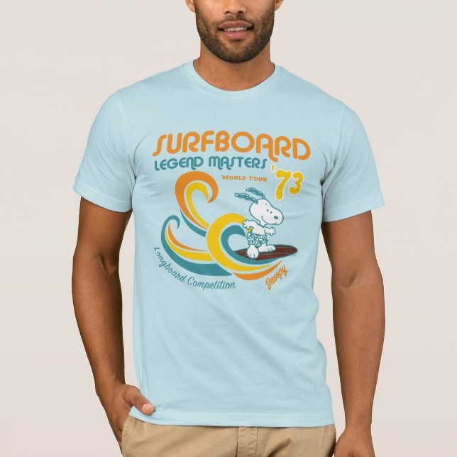 T-shirt cacahuètes | Snoopy Surboard Longboard Competition (Devant)
