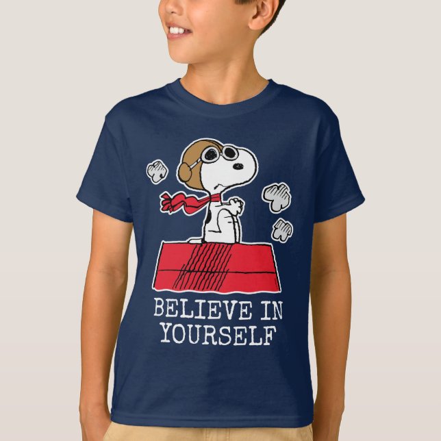 T-shirt cacahuètes | Snoopy the Flying Ace (Devant)