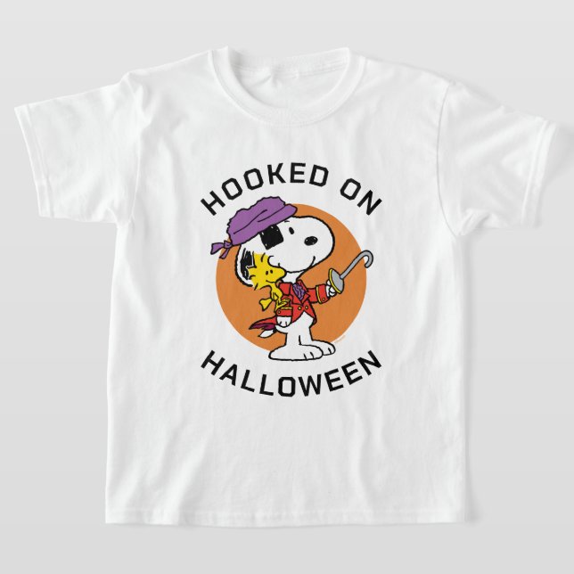 T-shirt cacahuètes | Snoopy & Woodstock accroché à Hallowe (Poser)