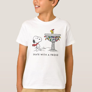 T-shirt cacahuètes   Snoopy & Woodstock Bain décoré d'oise