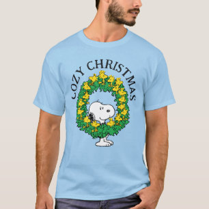 T-shirt cacahuètes   Snoopy & Woodstock Chemise de Noël