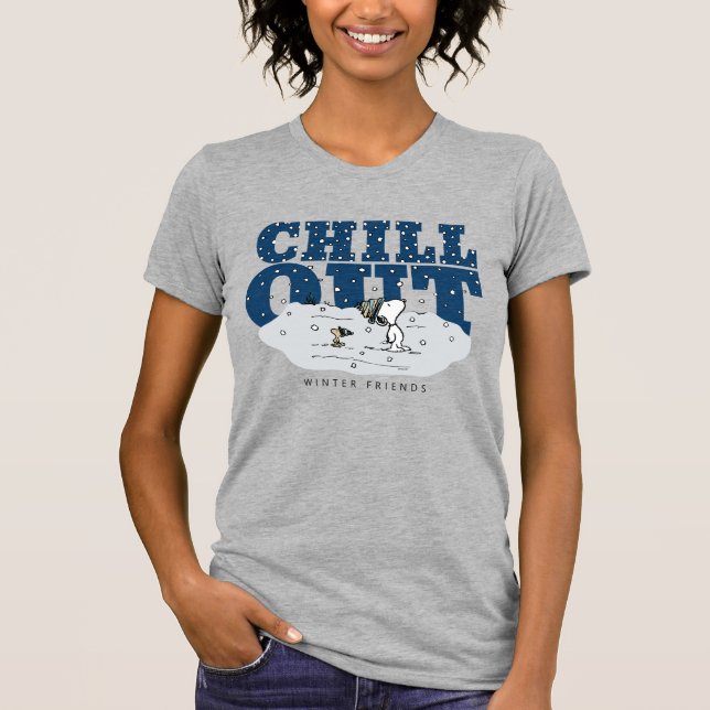 T-shirt cacahuètes | Snoopy & Woodstock Chill Out (Devant)
