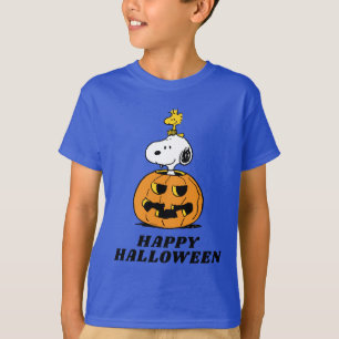 T-shirt cacahuètes Snoopy & Woodstock Citrouille pop-up