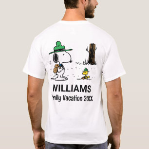 T-shirt cacahuètes   Snoopy & Woodstock Famille Vacances