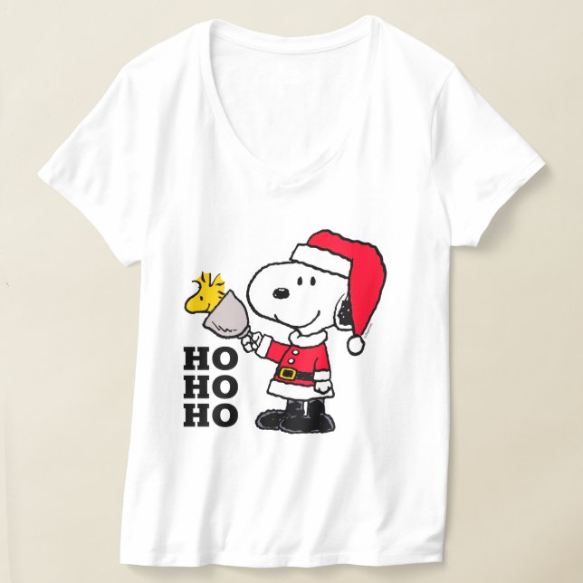 T-shirt cacahuètes | Snoopy & Woodstock Ho Ho Ho (Poser)