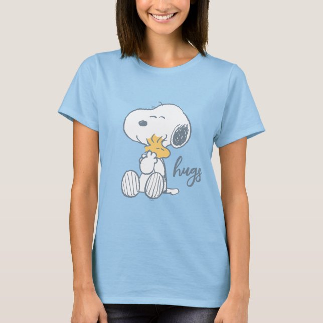 T-shirt cacahuètes | Snoopy & Woodstock Hug (Devant)