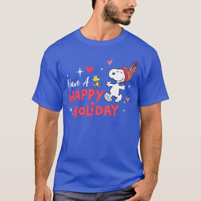 T-shirt cacahuètes | Snoopy & Woodstock Joyeuses Fêtes (Devant)
