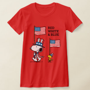 T-shirt cacahuètes   Snoopy & Woodstock Oncle Sams