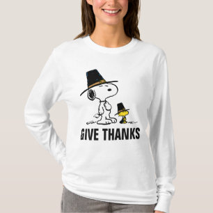 T-shirt cacahuètes   Snoopy & Woodstock Pilgrim