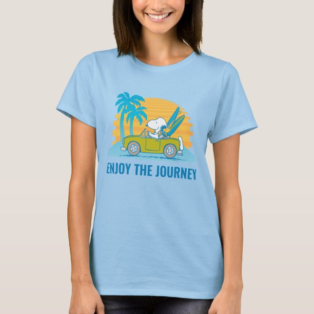 T-shirt cacahuètes | Snoopy & Woodstock Profitez du voyage (Devant)