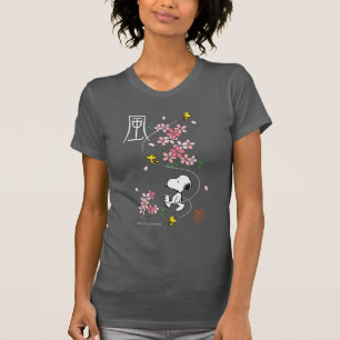 T-shirt cacahuètes Snoopy & Woodstock Rose Spring Blosso