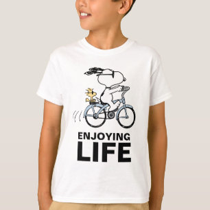 T-shirt cacahuètes Vélo Snoopy & Woodstock