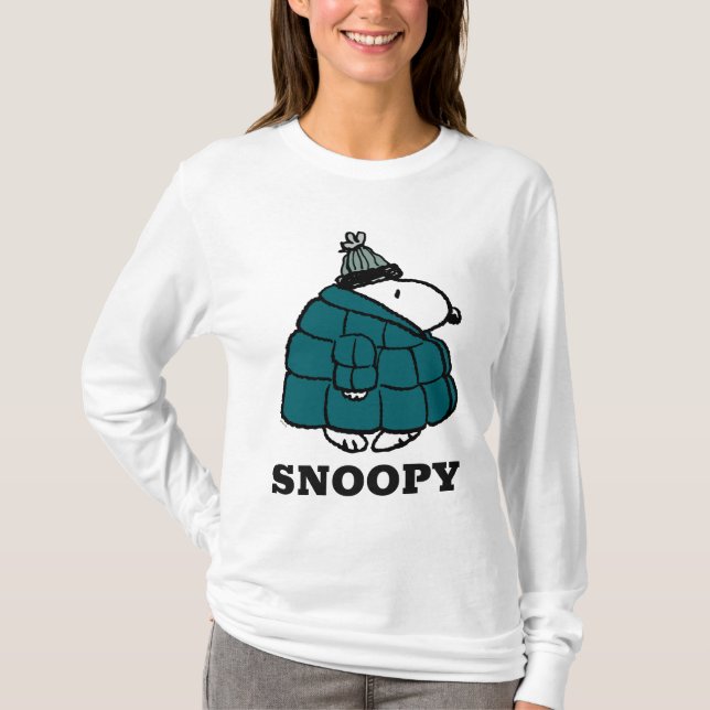 T-shirt cacahuètes | Veste Snoopy Winter Puffer (Devant)