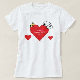 T-shirt cacahuètes   Woodstock & Snoopy Valentine