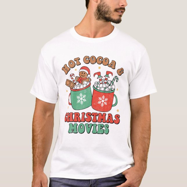 T-shirt Cacao et films de Noël (Devant)