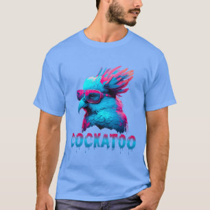 T-shirt Cacatoès avec lunettes de soleil style 80s pour un