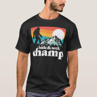 T-shirt Cache Cache Champion Drôle Bigfoot
