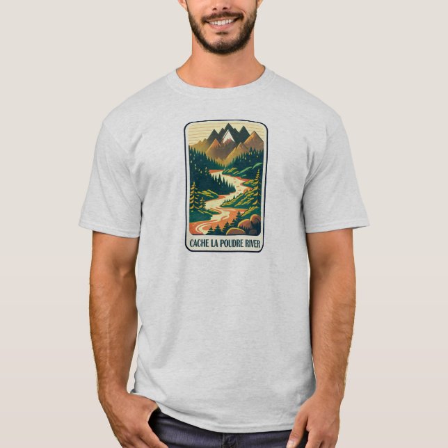 T-shirt Cache la Poudre Colorado (Devant)