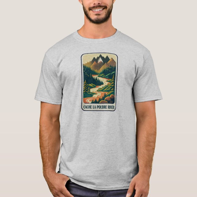 T-shirt Cache la Poudre Colorado (Devant)