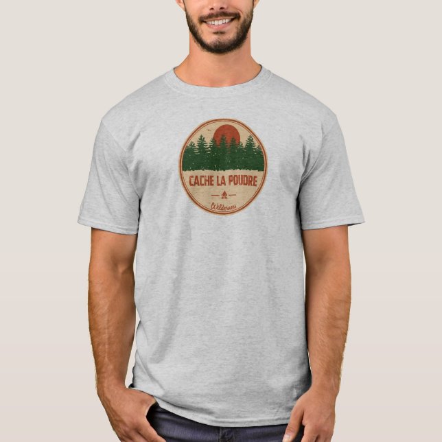 T-shirt Cache La Poudre Wilderness Colorado (Devant)