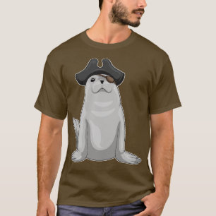 T-shirt Cache-œil de pirate pour phoque