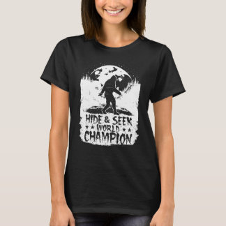 T-shirt Cacher Et Chercher Champion Du Monde Bigfoot Citer
