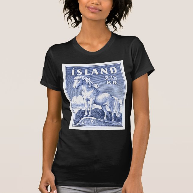 T-shirt Cachet d'embarquement de chevaux islandais 1958 (Devant)