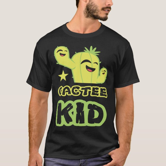 T-shirt Cactee Kid Pot Gardening Succulent Plant Garden Vi (Devant)