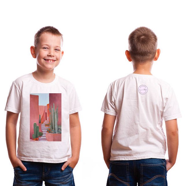T-shirt Cacti Ally | Original Oil Painting Tee | Cute Tee (Young Boy )