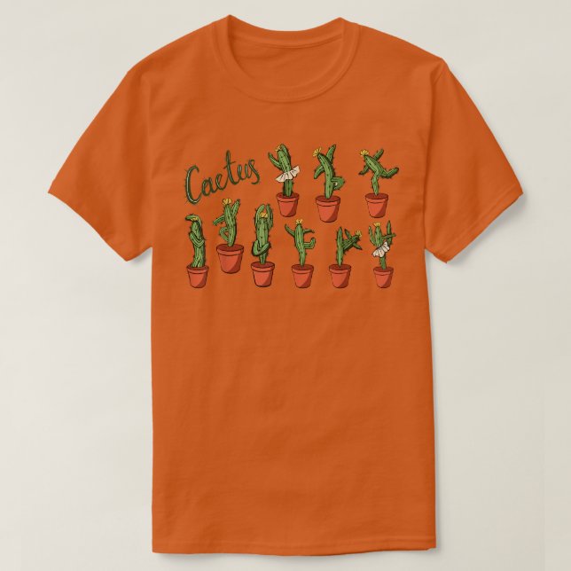 T-shirt Cactus Amoureux Plante Amoureux paysans Design (Design devant)