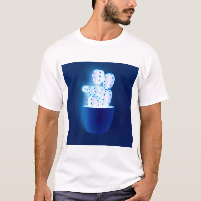 T-shirt Cactus bleu (Devant)