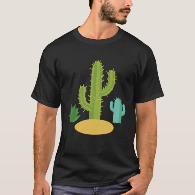 T-shirt Cactus Cacti Succulent Desert Southwest Plant Cute (Devant)
