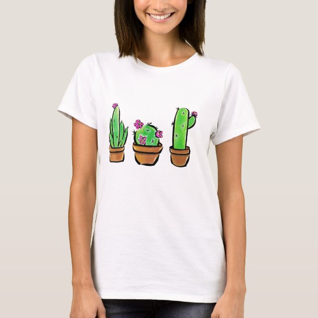 T-shirt Cactus cactus cactus succulents (Devant)