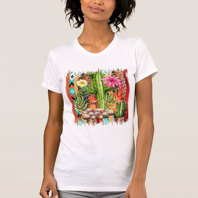 T-shirt Cactus, Cactus sublimation designs T-shirt (Devant)