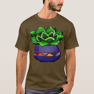 T-shirt cactus cactus succulents dans pott antique ornemen