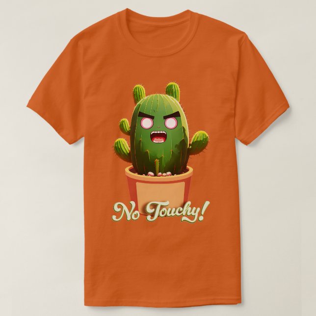 T-shirt cactus cantakde No Touchy (Design devant)