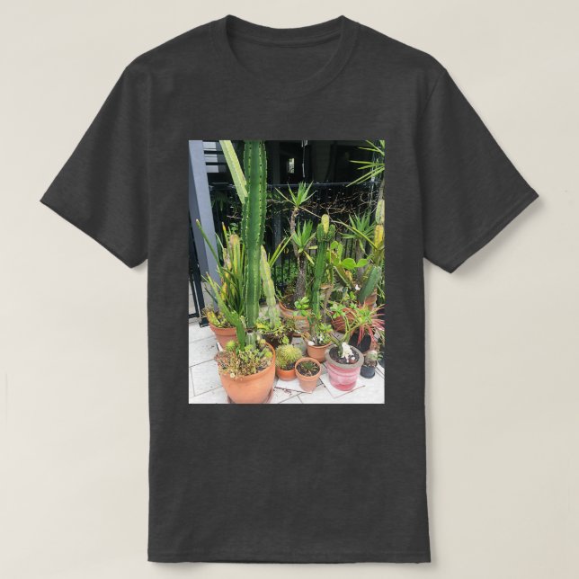T-shirt Cactus colony Long (Design devant)