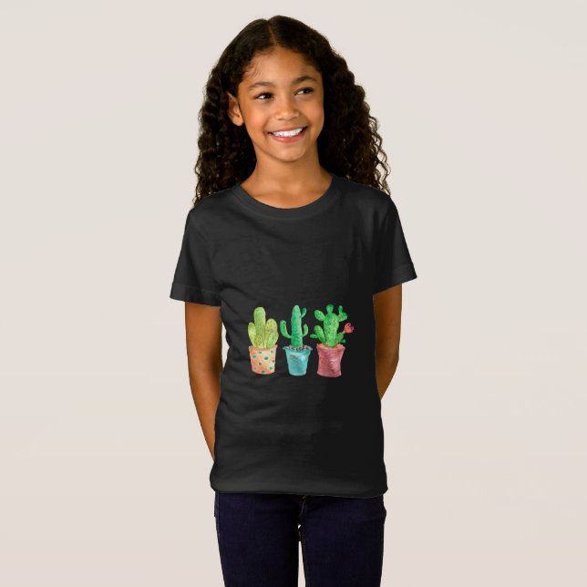 T-Shirt Cactus d'aquarelle (Devant entier)