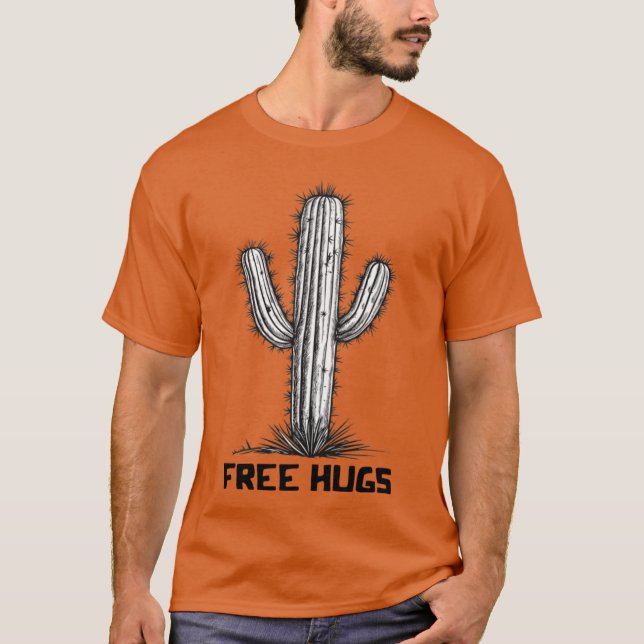 T-shirt Cactus de Free Hugs (Devant)