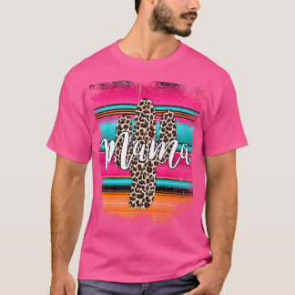 T-shirt Cactus de vache occidentale Leopard Cheetha Serape