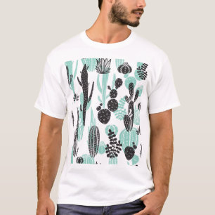 T-shirt Cactus Dessinés À La Main : Doodle sans joint
