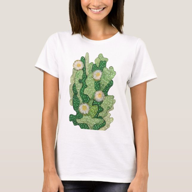 T-shirt Cactus en floraison Cactus Succulent Cactus Vert K (Devant)