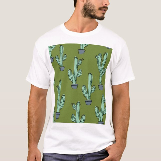 T-shirt Cactus en pots (Devant)