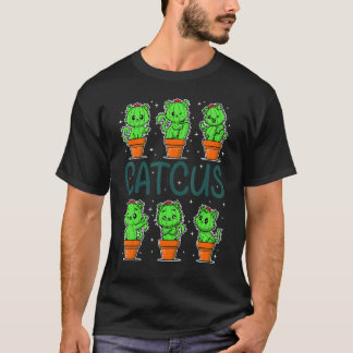 T-shirt Cactus, Femmes Hommes Cactus Chat, Plante, Cactus,