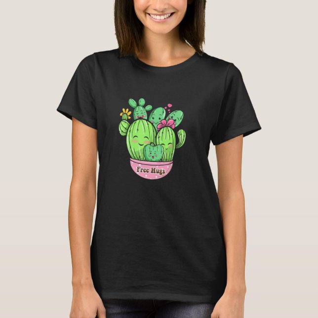 T-shirt Cactus Free Hug Desert Plante Succulent (Devant)