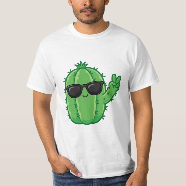 T-shirt cactus heureux (Devant)